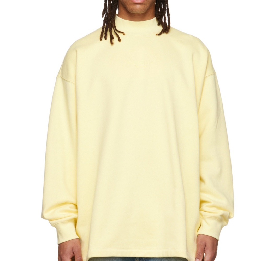 Yellow Mock Neck Sweatshirt
